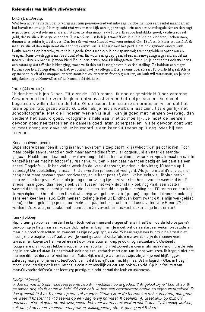 Referenties van huidige fotografen